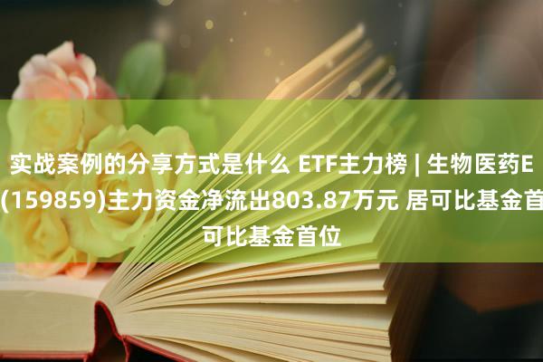 实战案例的分享方式是什么 ETF主力榜 | 生物医药ETF(159859)主力资金净流出803.87万元 居可比基金首位